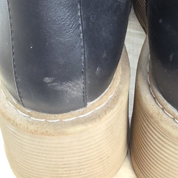 Womens Szie 8 - H&M platform Chelsea boots - black upper and a beige/gum sole - Picture 8 of 10